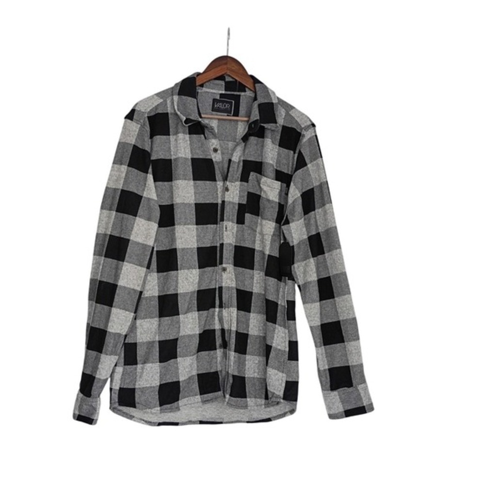 Valor Collective NWT‎ Battle Creek Buffalo Plaid Flannel Shirt Long Slv Button L